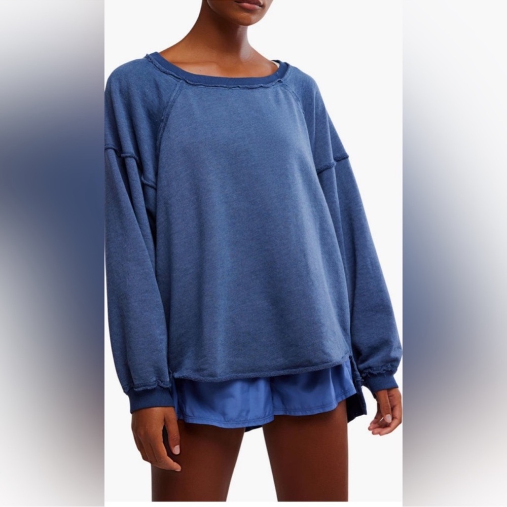 FREE PEOPLE FP Movement The One To Beat Oversized Pullover Crewneck Sweatshirt